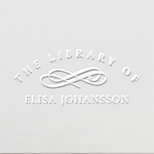 Vintage Elegant Simple Custom Library Book Embosser
