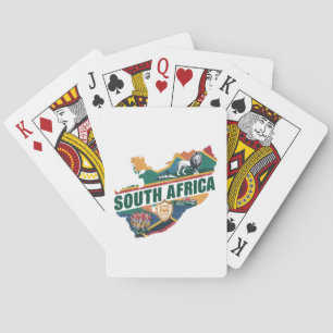 Vintage Elegant South Africa Travel Souvenir Poker Cards