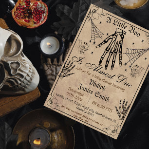 Vintage Elegant Spooky, Halloween Baby Shower Invitation