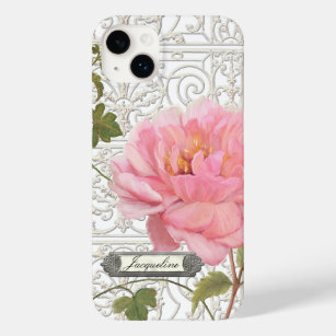 Vintage Elegant Stylish Peony Flower Personalized Case-Mate iPhone 14 Plus Case
