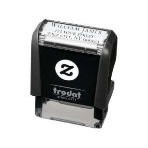 Vintage Elegant Stylish Serif Return Address Self-inking Stamp
