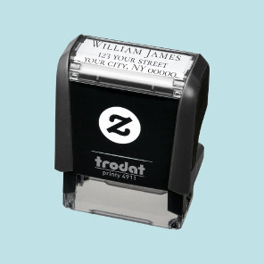Vintage Elegant Stylish Serif Return Address Self-inking Stamp