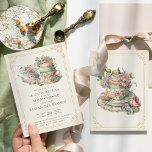 Vintage Elegant Tea Party Baby Shower Invitation<br><div class="desc">Vintage Elegant Tea Party Baby Shower Invitation Transport your guests to an era of timeless elegance with this Vintage Elegant Tea Party Baby Shower Invitation. Adorned with delicate floral motifs and ornate typography, this invitation sets the stage for a sophisticated affair. Crafted with attention to detail, its vintage charm captivates,...</div>