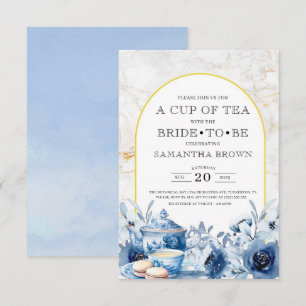 Vintage Elegant Tea Party Bridal Shower Invitation
