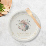 Vintage Elegant Tea Party Bridal Shower Paper Plates<br><div class="desc">Vintage Elegant Tea Party Bridal Shower Paper Plates Transport your guests to an era of timeless elegance with this Vintage Elegant Tea Party Bridal Shower Collection. Adorned with delicate floral motifs and ornate typography, this theme sets the stage for a sophisticated affair. Crafted with attention to detail, its vintage charm...</div>