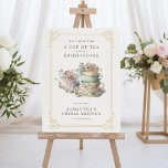 Vintage Elegant Tea Party Bridal Shower Sign<br><div class="desc">Vintage Elegant Tea Party Bridal Shower Sign Transport your guests to an era of timeless elegance with this Vintage Elegant Tea Party Bridal Shower Collection. Adorned with delicate floral motifs and ornate typography, this theme sets the stage for a sophisticated affair. Crafted with attention to detail, its vintage charm captivates,...</div>