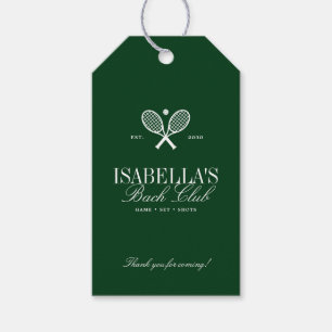 Vintage Elegant Tennis Country Club Bachelorette Gift Tags
