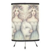 Vintage Elegant Winter Princess Fairytale  Tripod Lamp (Back)