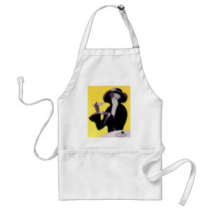 Vintage Elegant Woman Drinking Afternoon Tea Party Adult Apron