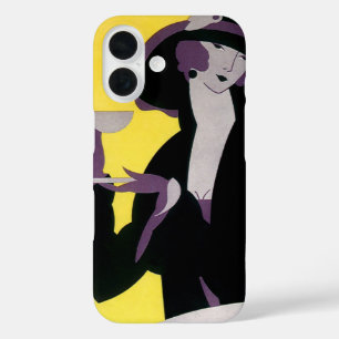 Vintage Elegant Woman Drinking Afternoon Tea Party iPhone 16 Case
