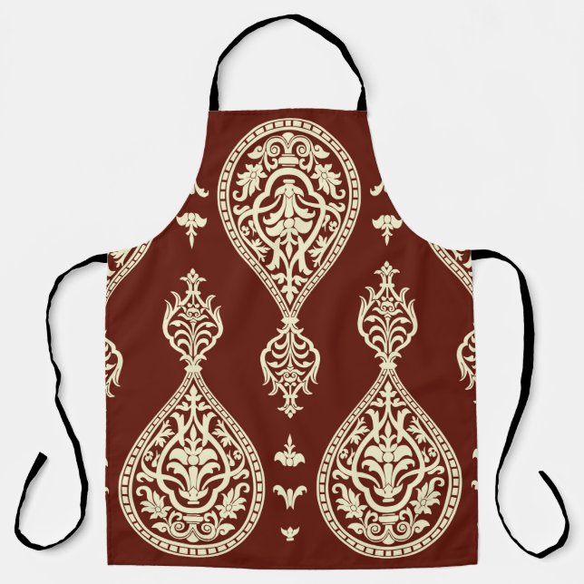 Vintage elements on a dark background apron (Front)