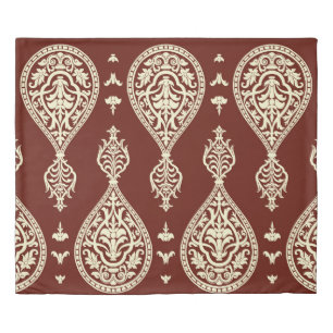 Vintage elements on a dark background duvet cover