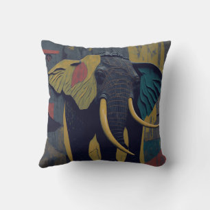 vintage elephant 2 throw pillow
