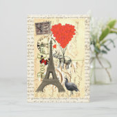 Vintage elephant and red heart balloons (Standing Front)