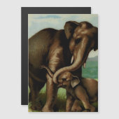 Vintage elephant cow with her calf (Front/Back)