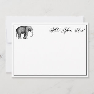 Vintage Elephant Drawing