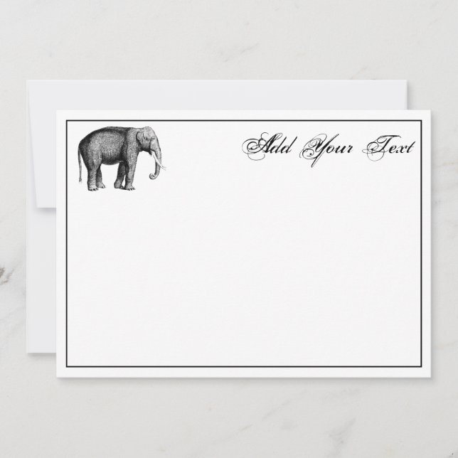 Vintage Elephant Drawing (Front)