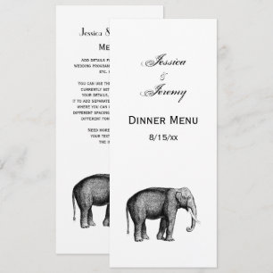 Vintage Elephant Drawing Invitation