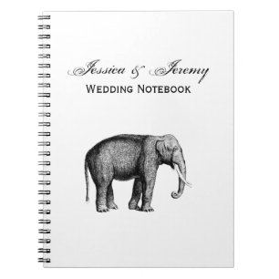 Vintage Elephant Drawing Notebook