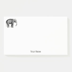 Vintage Elephant Drawing Post-it Notes