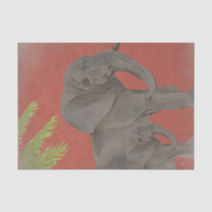 Vintage Elephant Tissue Paper