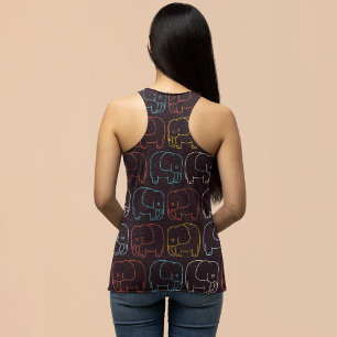 Vintage elephants tank top