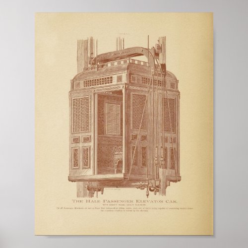 Vintage Elevator Art Poster