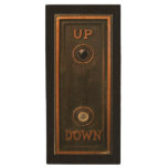 Vintage Elevator Button Plate Metal Brass Antique Wood Flash Drive at Zazzle