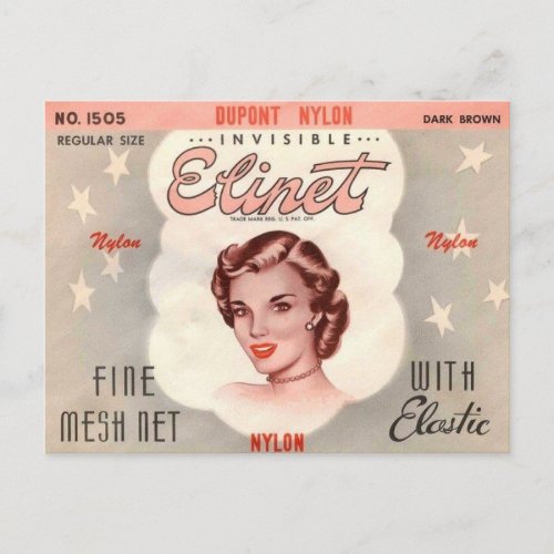 Vintage Elinet Ad Postcard