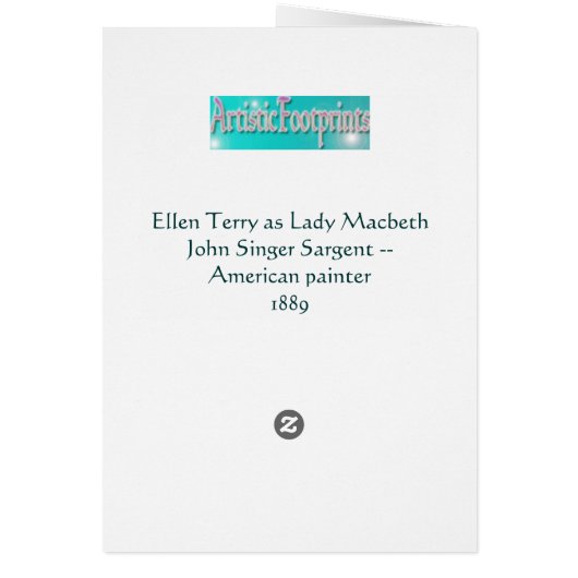 Vintage Ellen Terry as Lady Macbeth (Back)