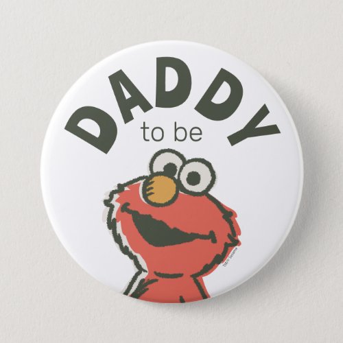 Vintage Elmo Baby Shower Daddy To Be Button