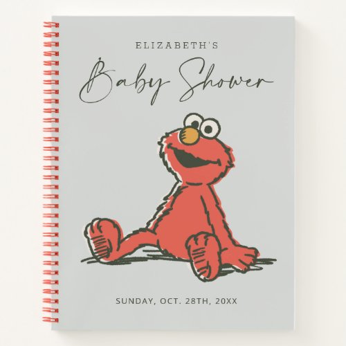 Vintage Elmo Baby Shower Guest  Gift List Notebook