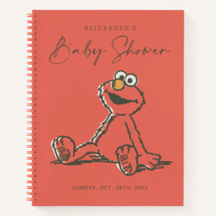 Vintage Elmo Baby Shower Guest & Gift List Notebook