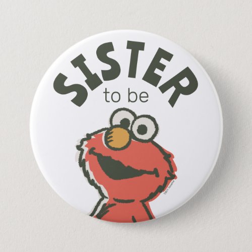 Vintage Elmo Baby Shower Sister To Be Button