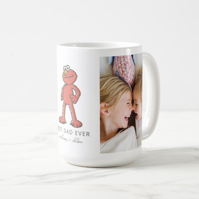 Vintage Elmo | Best Dad - Photo Coffee Mug (Front Right)