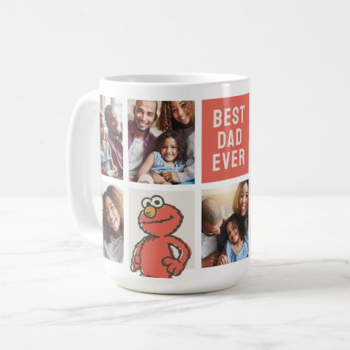 Vintage Elmo  Best Dad _ Photo Collage Coffee Mug