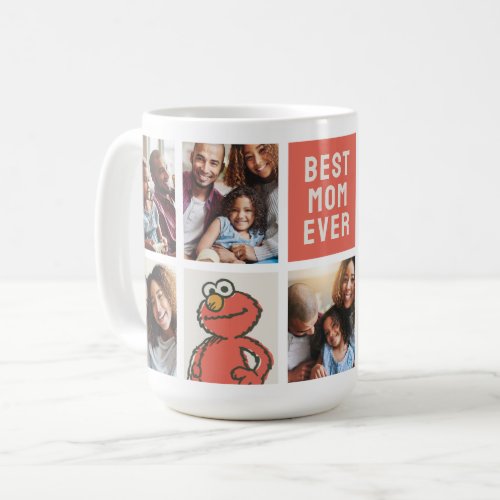 Vintage Elmo  Best Mom _ Photo Collage Coffee Mug