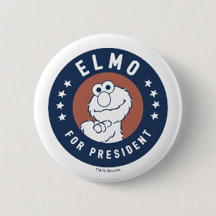Vintage Elmo for President Badge Button