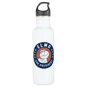 Vintage Elmo for President Badge Stainless Steel Water Bottle