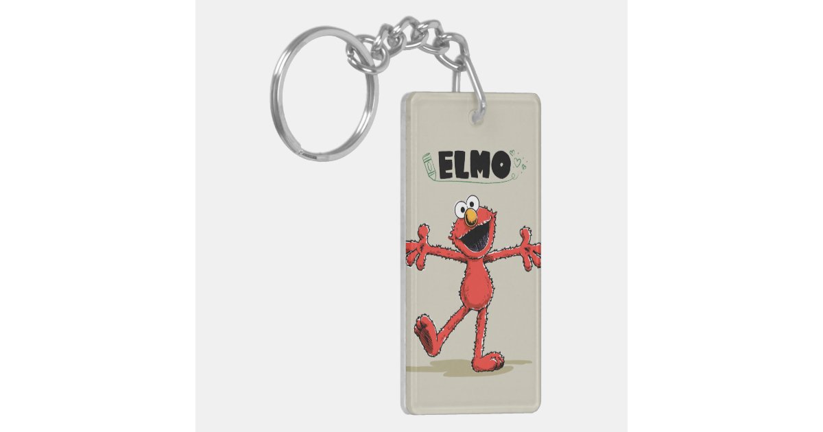 elmo plush keychain