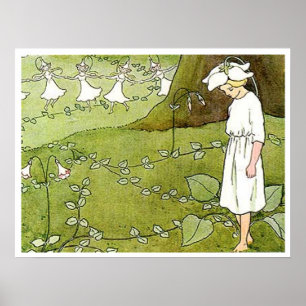Vintage Elsa Beskow Fairy Ring Poster