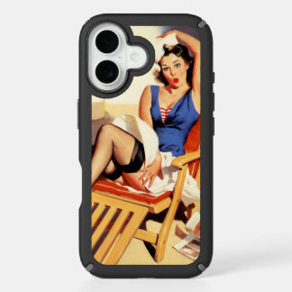 Vintage Elvgren Cruise Ship Retro Pin Up Girl iPhone 16 Case