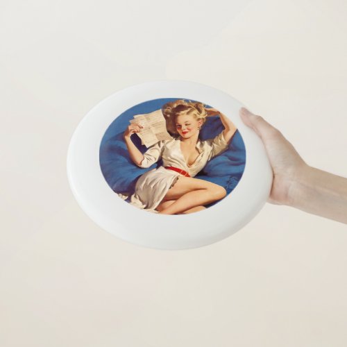 Vintage Elvgren Love Letter Classic Pin Up Girl Wham_O Frisbee