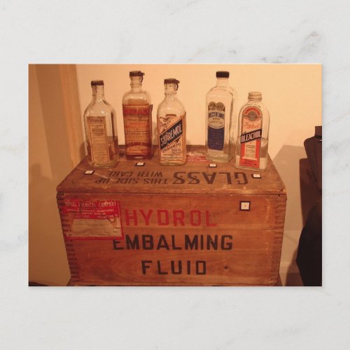 Vintage Embalming Fluid Photo Postcard