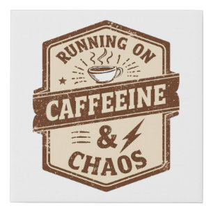 Vintage Emblem for Busy Parents Faux Canvas Print