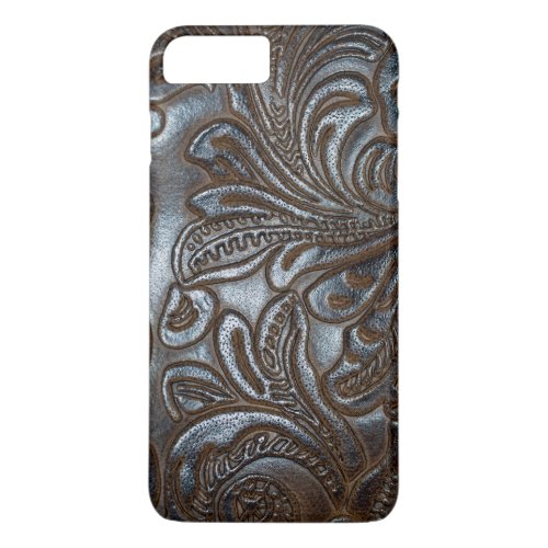 Vintage Embossed Brown Leather iPhone 8 Plus7 Plus Case