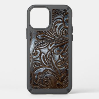 Vintage Embossed Brown Leather Speck Iphone Case by pjwuebker at Zazzle