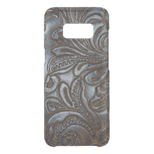 Vintage Embossed Brown Leather Uncommon Samsung Galaxy S8 Case