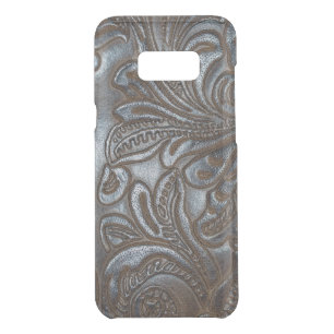 Vintage Embossed Brown Leather Uncommon Samsung Galaxy S8+ Case