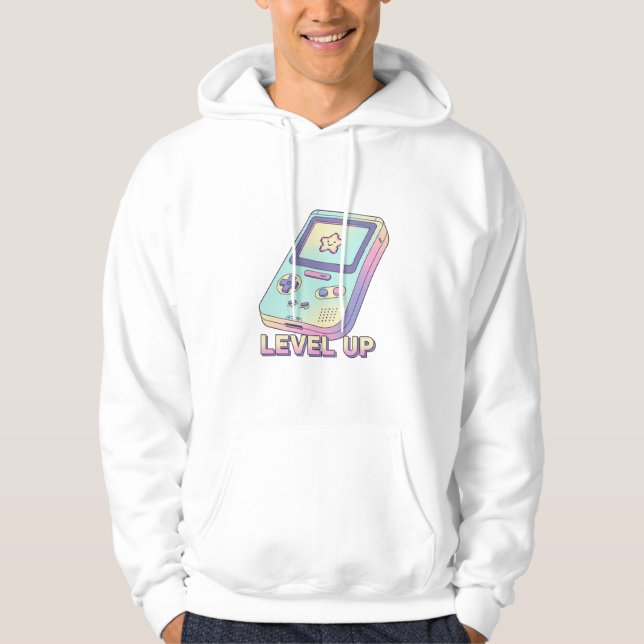 Vintage Embroidered Hoodie – Unisex Retro Stitch  (Front)